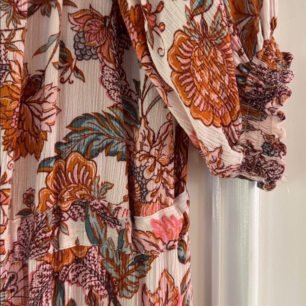 Knox Rose Women’s Multicolor Floral Short Sleeve Maxi Dress - Picture 5 of 13